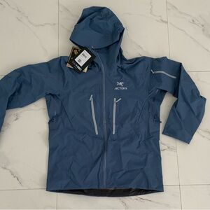 Arc'teryx Alpha SV Jacket Blue and White Logo Men’s size Large